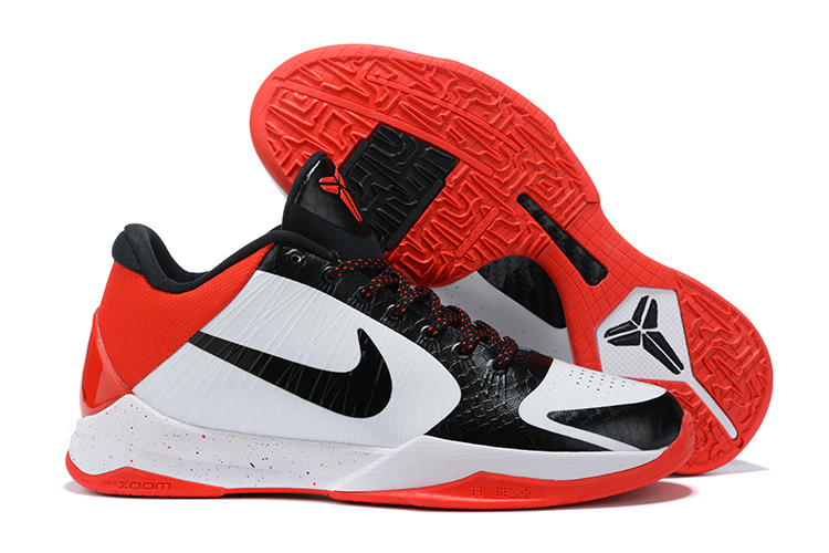 kobe 5 white and red